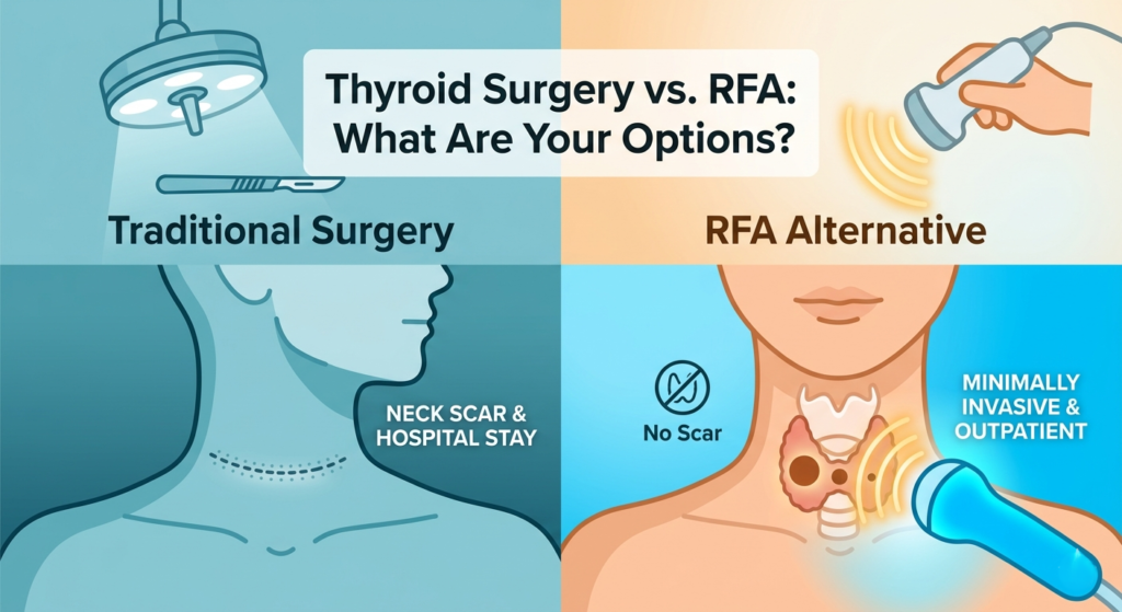 Thyroid Surgery vs. Radiofrequency Ablation (RFA) Treatment Options